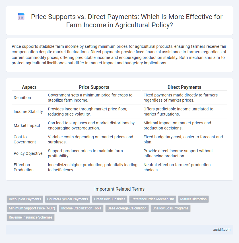 Price Supports vs. Direct Payments: Which Is More Effective for Farm Income in Agricultural Policy?