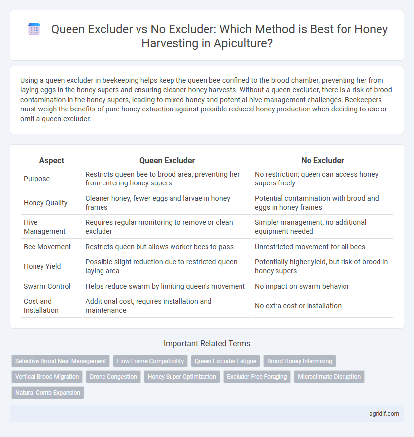 Queen Excluder vs No Excluder: Which Method is Best for Honey Harvesting in Apiculture?