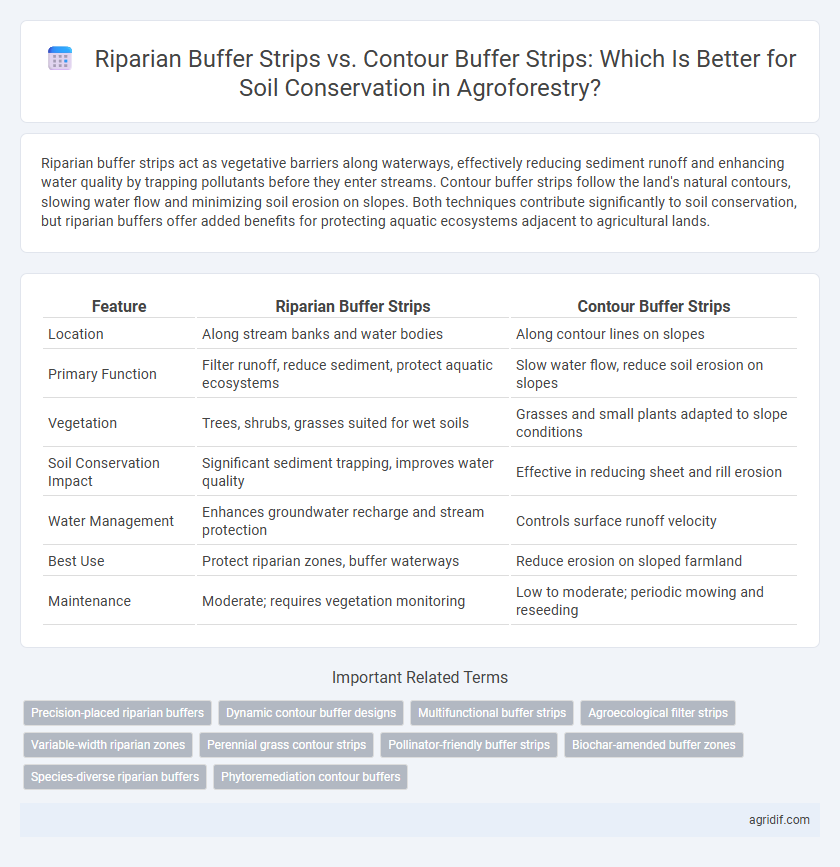 Riparian Buffer Strips vs. Contour Buffer Strips: Which Is Better for Soil Conservation in Agroforestry?