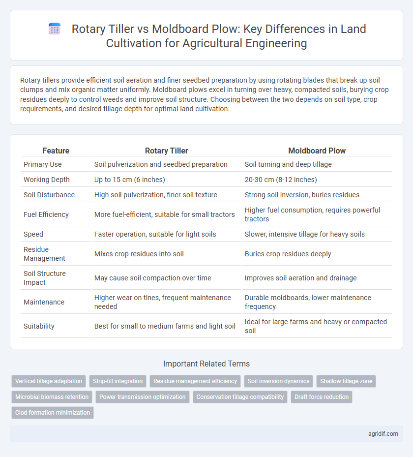 Rotary Tiller vs Moldboard Plow: Key Differences in Land Cultivation for Agricultural Engineering