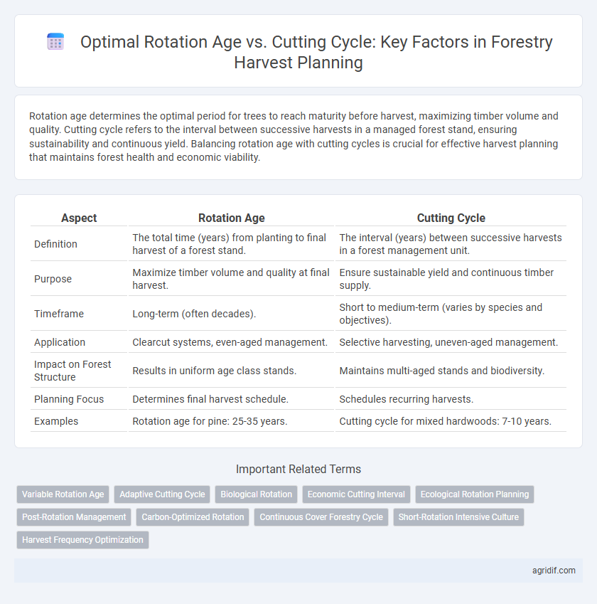 Optimal Rotation Age vs. Cutting Cycle: Key Factors in Forestry Harvest Planning