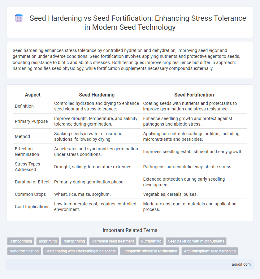 Seed Hardening vs Seed Fortification: Enhancing Stress Tolerance in Modern Seed Technology