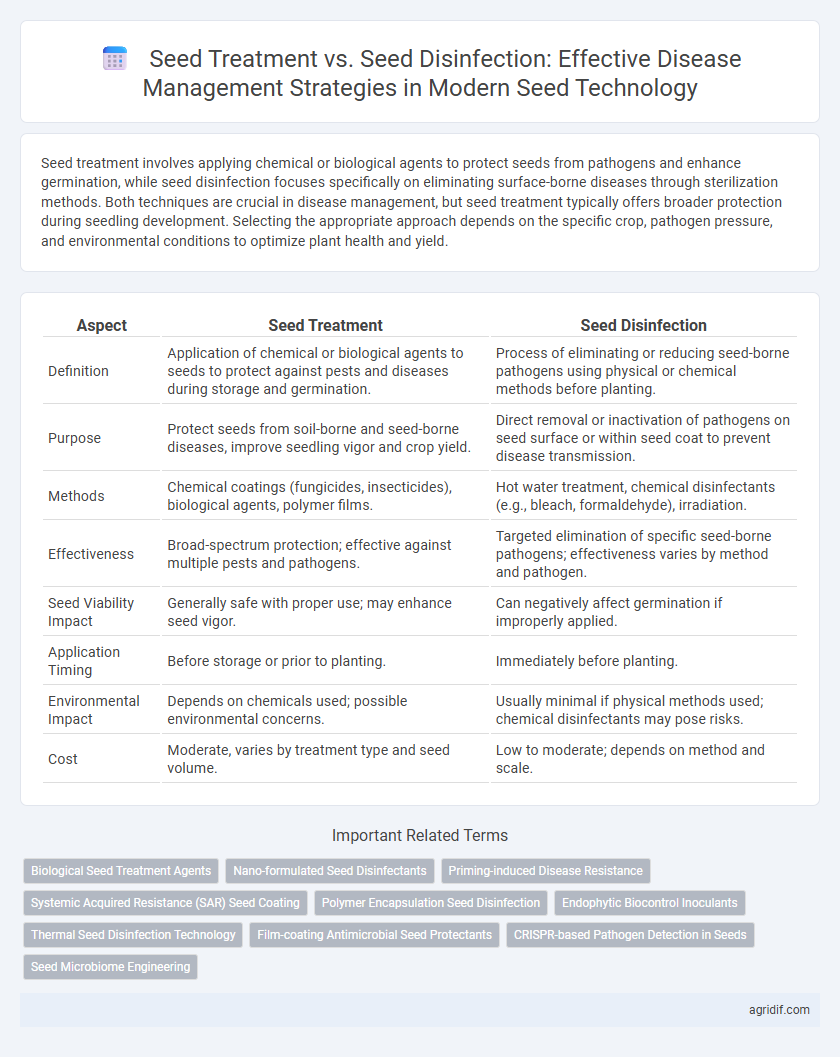Seed Treatment vs. Seed Disinfection: Effective Disease Management Strategies in Modern Seed Technology