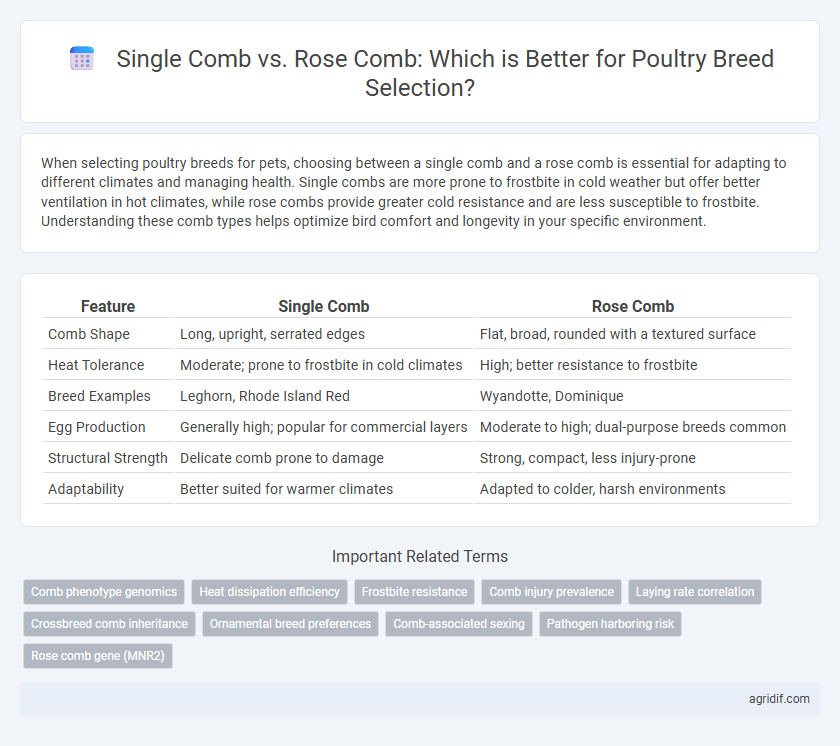 Single Comb vs. Rose Comb: Which is Better for Poultry Breed Selection?