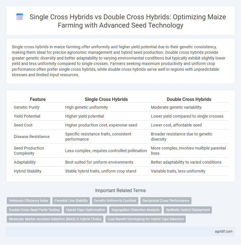 Single Cross Hybrids vs Double Cross Hybrids: Optimizing Maize Farming with Advanced Seed Technology