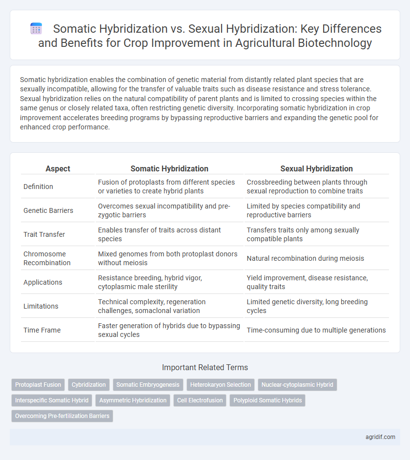 Somatic Hybridization vs. Sexual Hybridization: Key Differences and Benefits for Crop Improvement in Agricultural Biotechnology