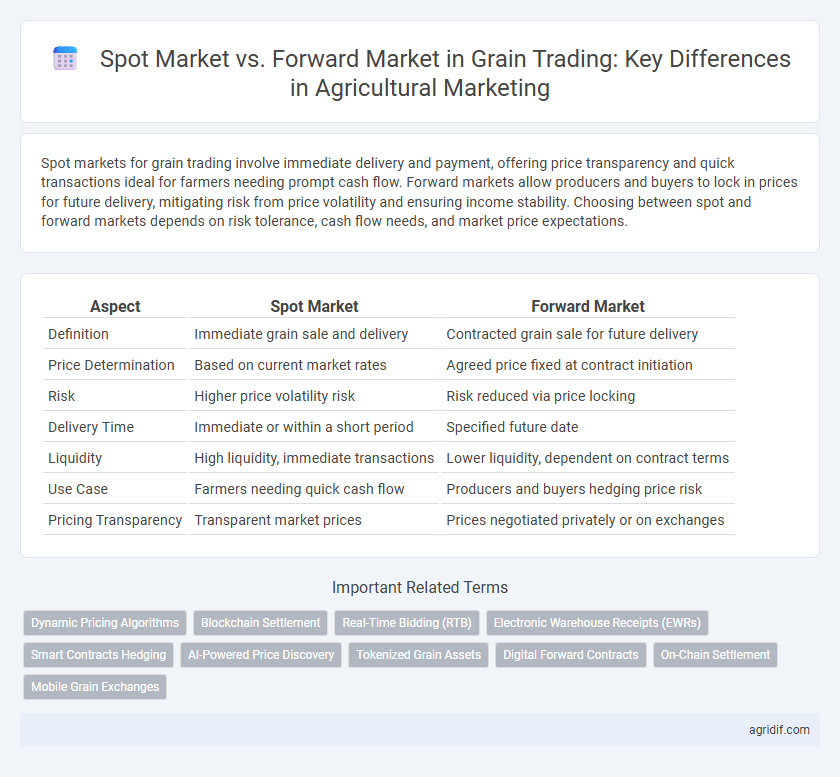 Spot Market vs. Forward Market in Grain Trading: Key Differences in Agricultural Marketing