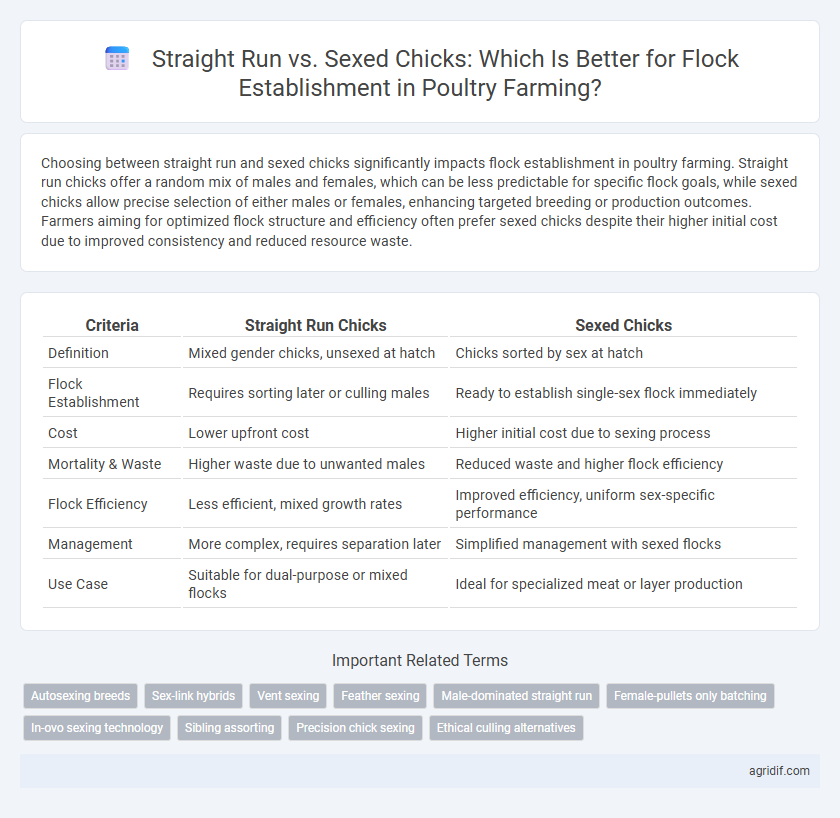 Straight Run vs. Sexed Chicks: Which Is Better for Flock Establishment in Poultry Farming?