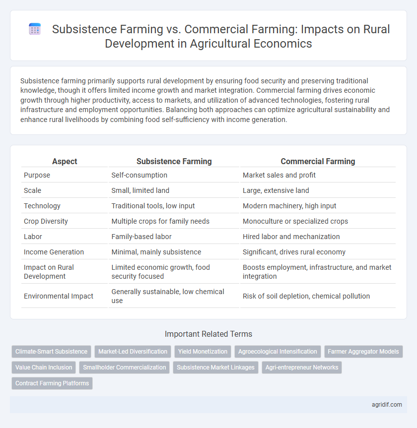 Subsistence Farming vs. Commercial Farming: Impacts on Rural Development in Agricultural Economics