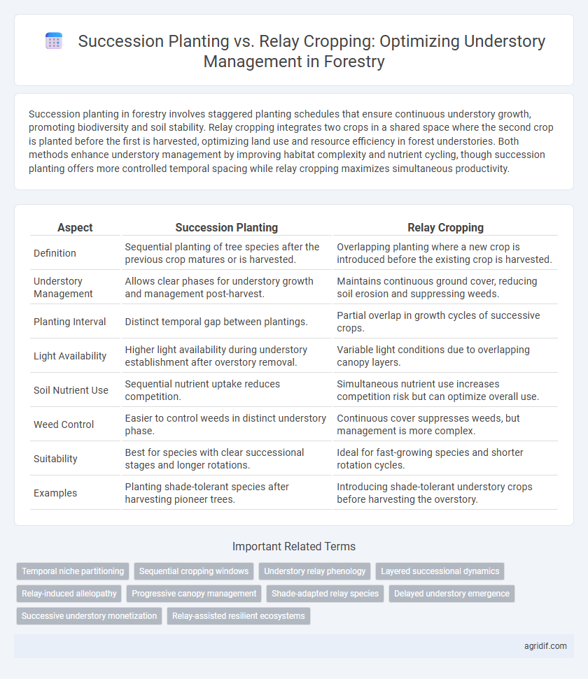 Succession Planting vs. Relay Cropping: Optimizing Understory Management in Forestry