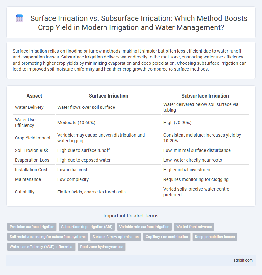 Surface Irrigation vs. Subsurface Irrigation: Which Method Boosts Crop Yield in Modern Irrigation and Water Management?