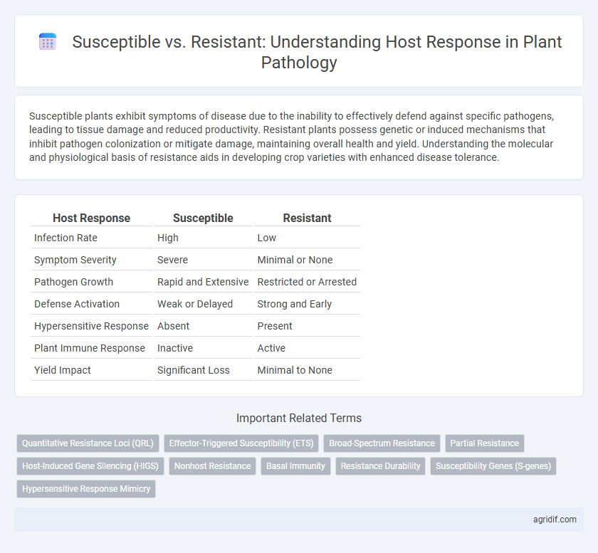 Susceptible vs. Resistant: Understanding Host Response in Plant Pathology