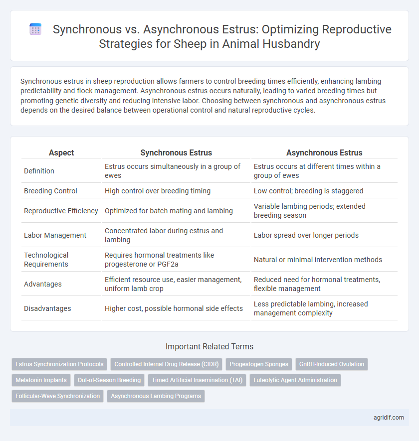 Synchronous vs. Asynchronous Estrus: Optimizing Reproductive Strategies for Sheep in Animal Husbandry