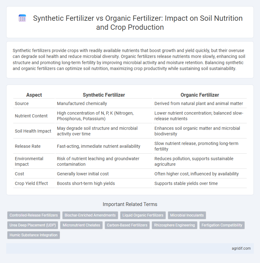 Synthetic Fertilizer vs Organic Fertilizer: Impact on Soil Nutrition and Crop Production