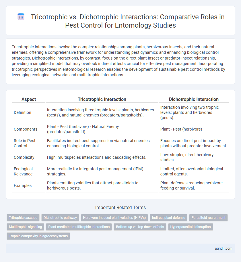 Tricotrophic vs. Dichotrophic Interactions: Comparative Roles in Pest Control for Entomology Studies