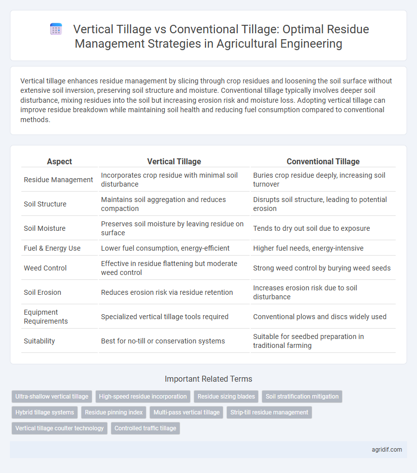 Vertical Tillage vs Conventional Tillage: Optimal Residue Management Strategies in Agricultural Engineering