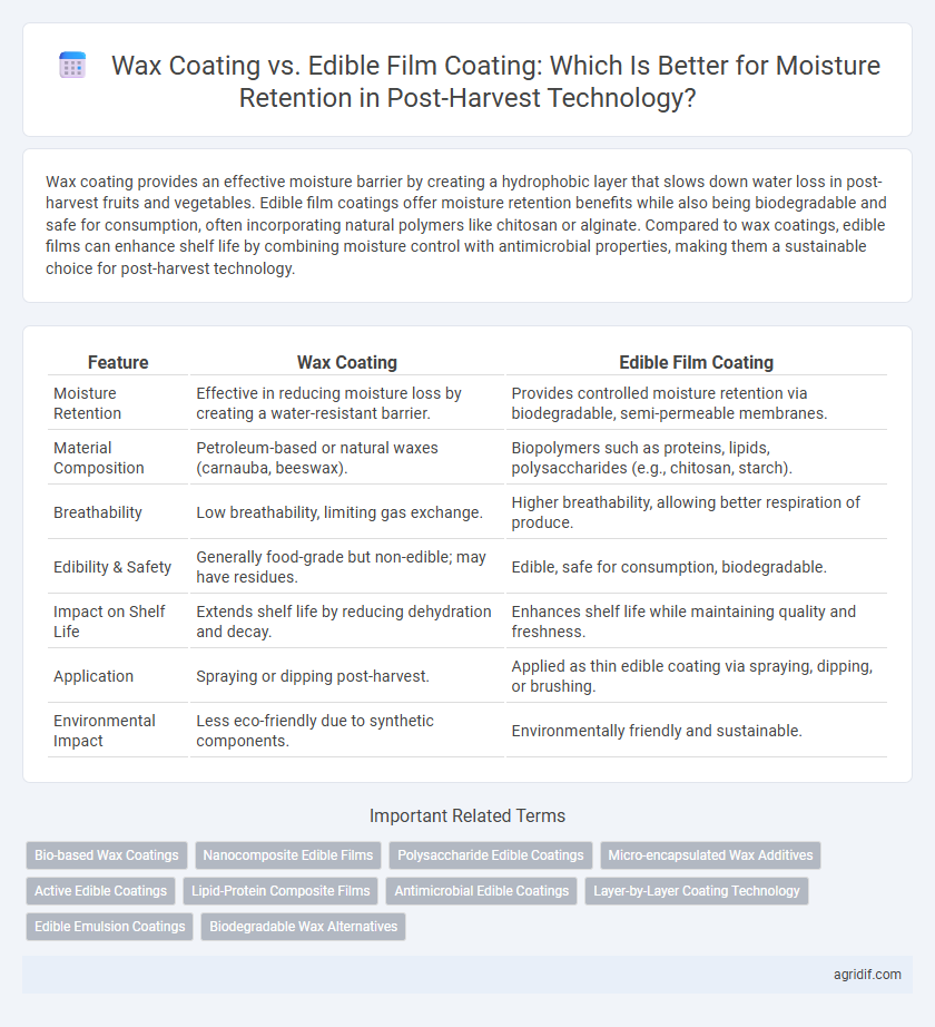 Wax Coating vs. Edible Film Coating: Which Is Better for Moisture Retention in Post-Harvest Technology?