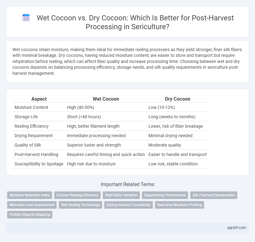 Wet Cocoon vs. Dry Cocoon: Which Is Better for Post-Harvest Processing in Sericulture?