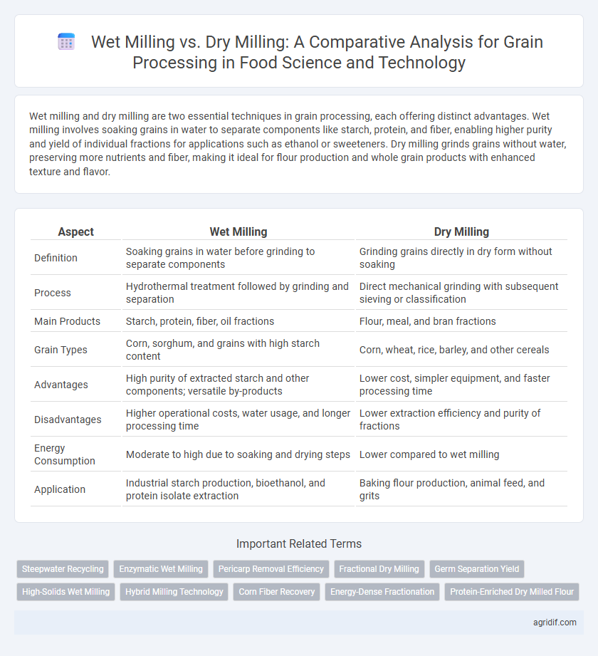 Wet Milling vs. Dry Milling: A Comparative Analysis for Grain Processing in Food Science and Technology