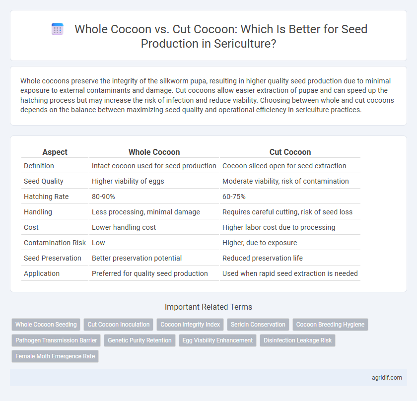 Whole Cocoon vs. Cut Cocoon: Which Is Better for Seed Production in Sericulture?