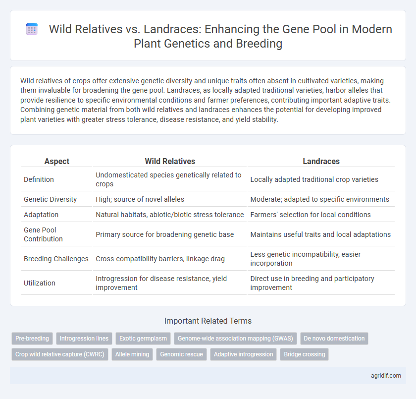 Wild Relatives vs. Landraces: Enhancing the Gene Pool in Modern Plant Genetics and Breeding