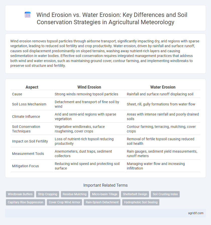 Wind Erosion vs. Water Erosion: Key Differences and Soil Conservation Strategies in Agricultural Meteorology