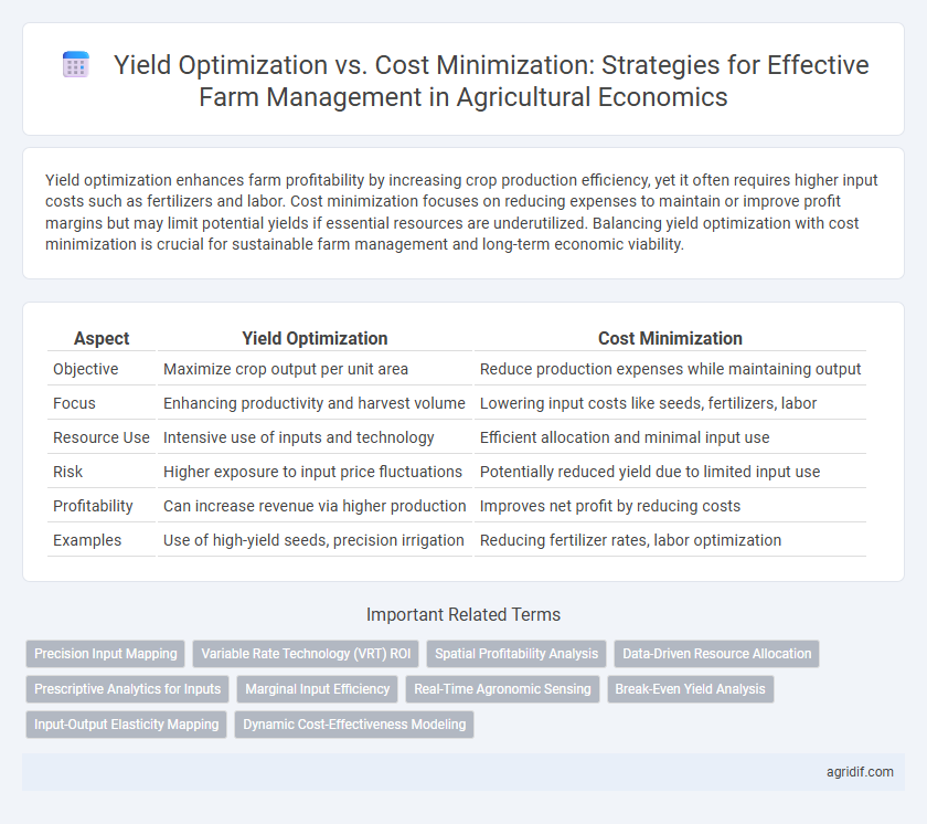 Yield Optimization vs. Cost Minimization: Strategies for Effective Farm Management in Agricultural Economics