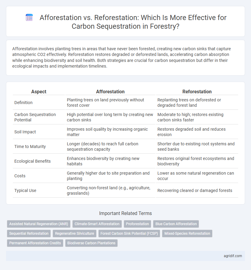 Afforestation vs. Reforestation: Which Is More Effective for Carbon Sequestration in Forestry?