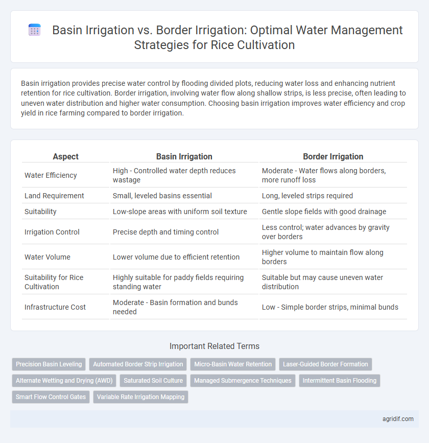 Basin Irrigation vs. Border Irrigation: Optimal Water Management Strategies for Rice Cultivation