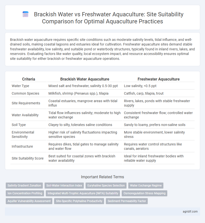 Brackish Water vs Freshwater Aquaculture: Site Suitability Comparison for Optimal Aquaculture Practices