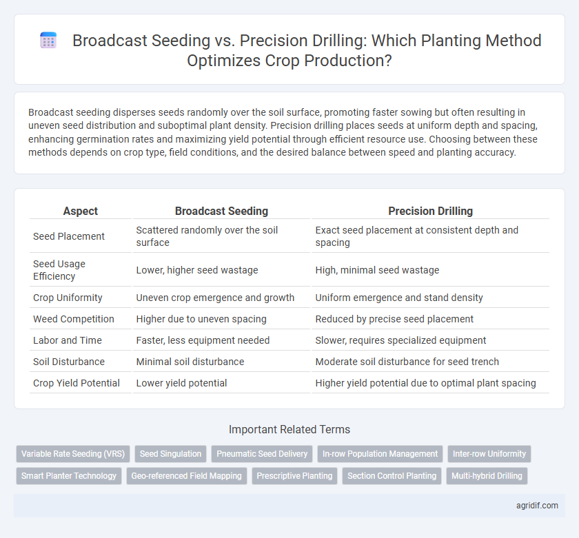 Broadcast Seeding vs. Precision Drilling: Which Planting Method Optimizes Crop Production?