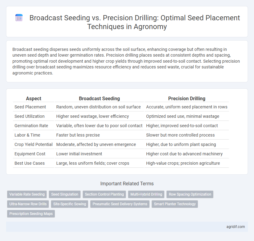 Broadcast Seeding vs. Precision Drilling: Optimal Seed Placement Techniques in Agronomy