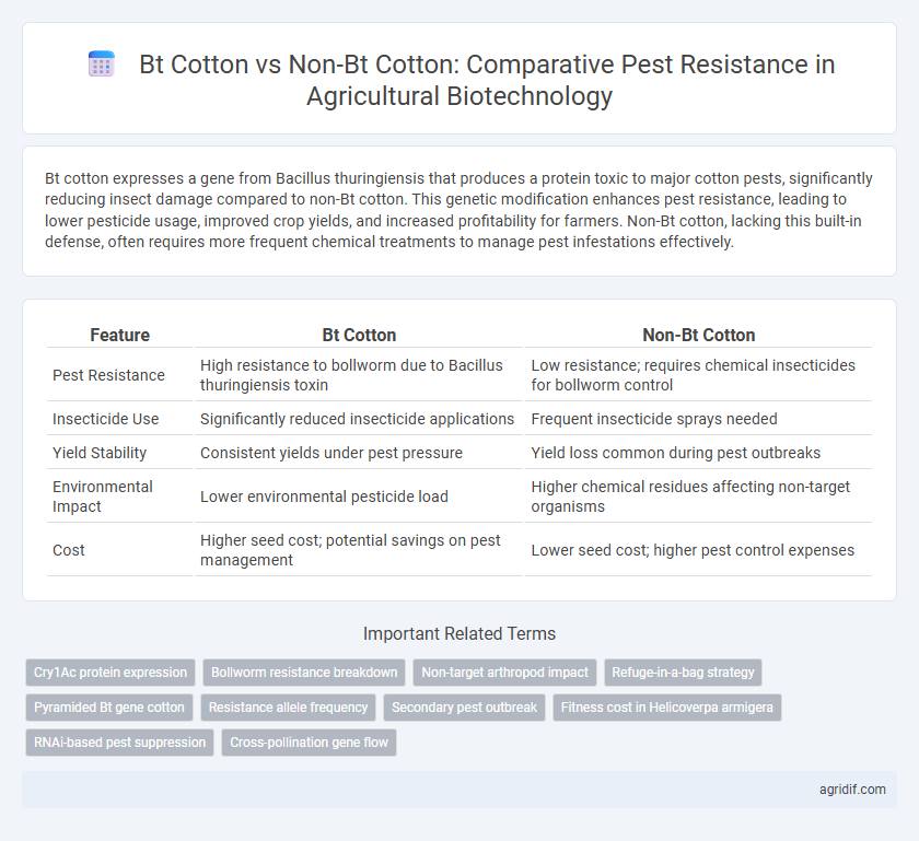 Bt Cotton vs Non-Bt Cotton: Comparative Pest Resistance in Agricultural Biotechnology