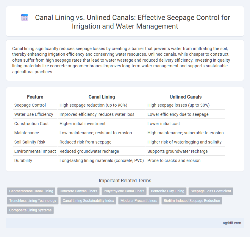 Canal Lining vs. Unlined Canals: Effective Seepage Control for Irrigation and Water Management