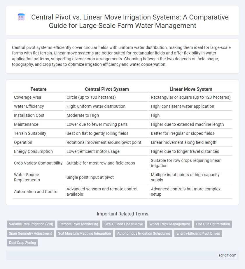 Central Pivot vs. Linear Move Irrigation Systems: A Comparative Guide for Large-Scale Farm Water Management