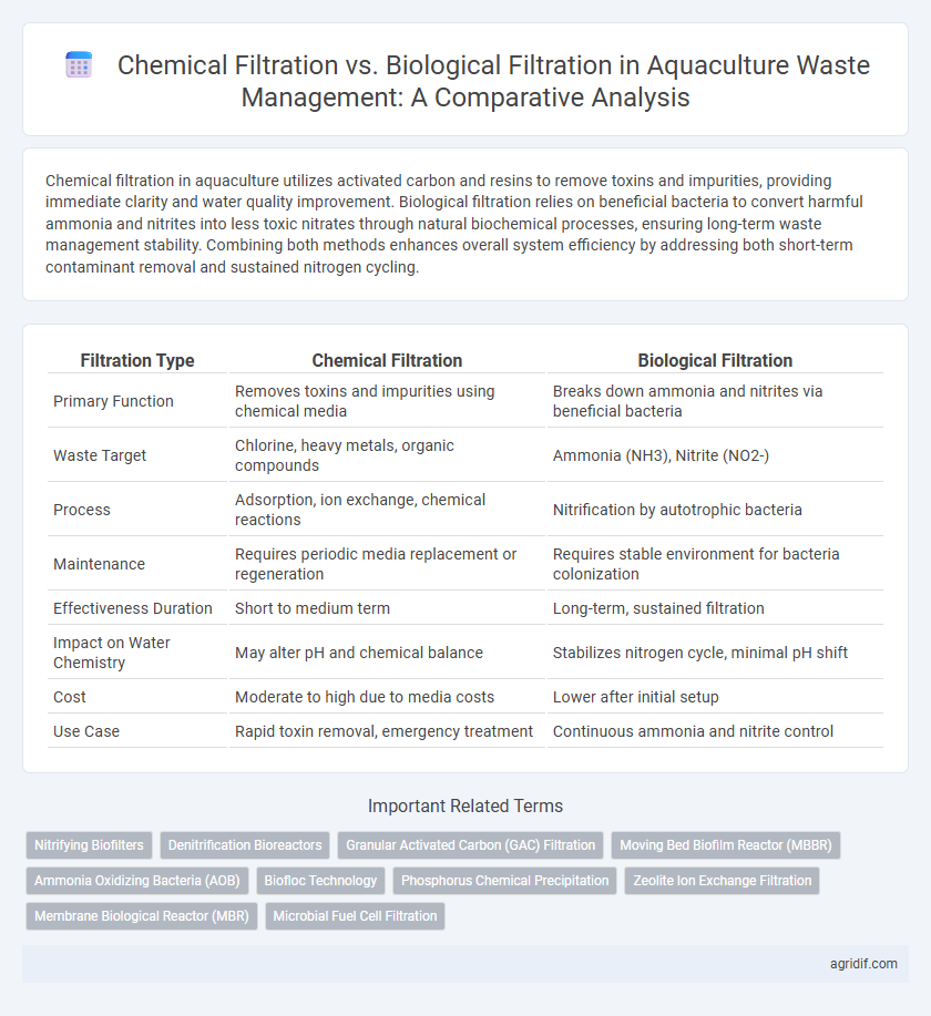 Chemical Filtration vs. Biological Filtration in Aquaculture Waste Management: A Comparative Analysis
