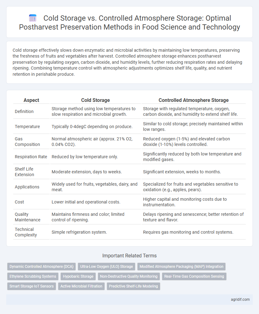 Cold Storage vs. Controlled Atmosphere Storage: Optimal Postharvest Preservation Methods in Food Science and Technology