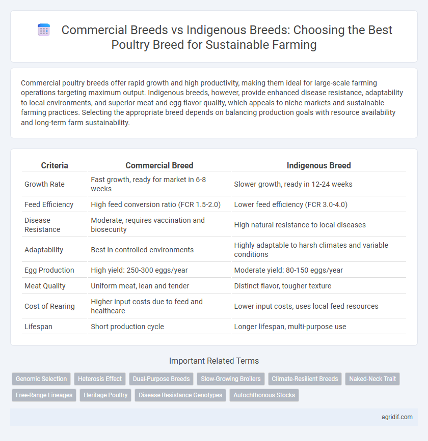 Commercial Breeds vs Indigenous Breeds: Choosing the Best Poultry Breed for Sustainable Farming