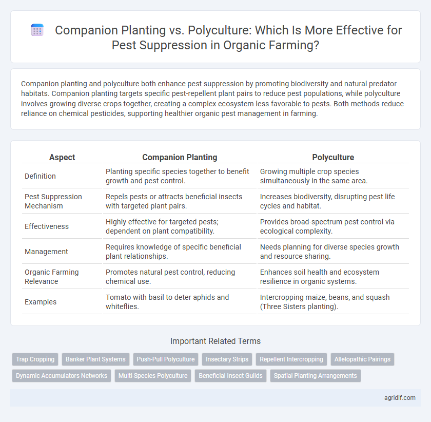 Companion Planting vs. Polyculture: Which Is More Effective for Pest Suppression in Organic Farming?