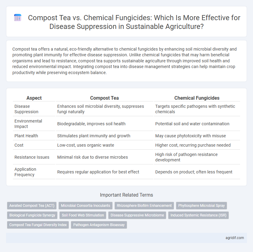 Compost Tea vs. Chemical Fungicides: Which Is More Effective for Disease Suppression in Sustainable Agriculture?
