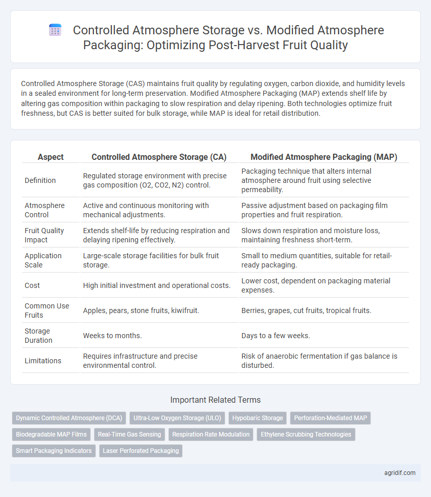 Controlled Atmosphere Storage vs. Modified Atmosphere Packaging: Optimizing Post-Harvest Fruit Quality