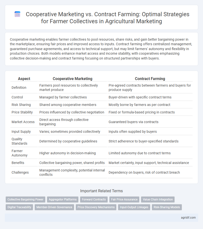 Cooperative Marketing vs. Contract Farming: Optimal Strategies for Farmer Collectives in Agricultural Marketing