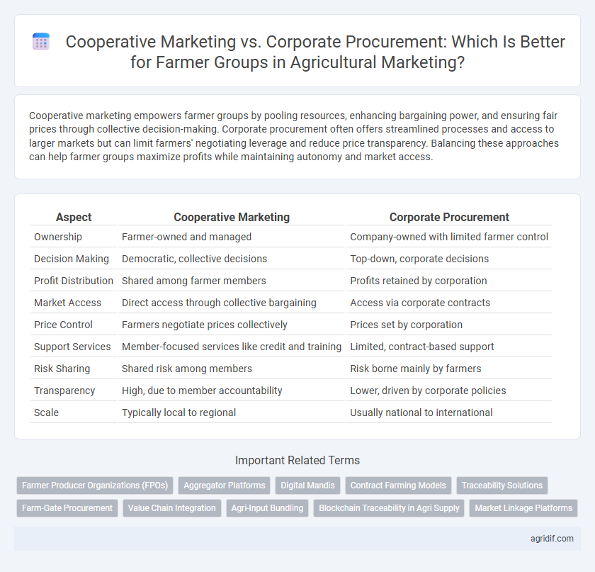 Cooperative Marketing vs. Corporate Procurement: Which Is Better for Farmer Groups in Agricultural Marketing?