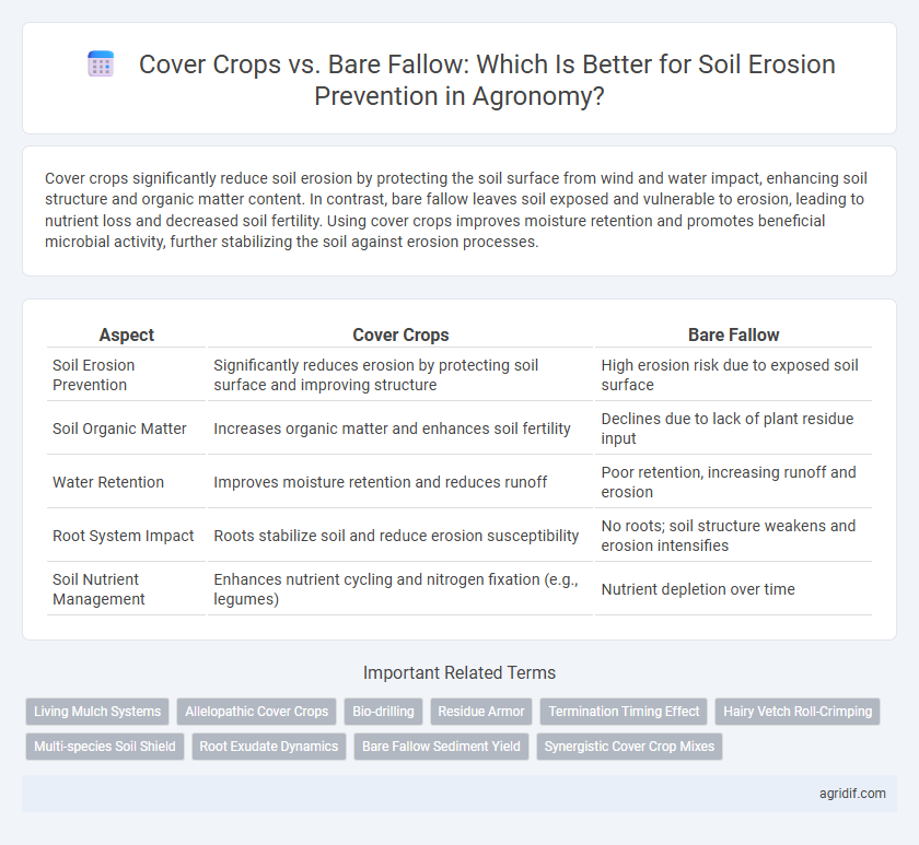Cover Crops vs. Bare Fallow: Which Is Better for Soil Erosion Prevention in Agronomy?