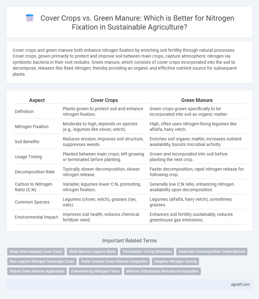 Cover Crops vs. Green Manure: Which is Better for Nitrogen Fixation in Sustainable Agriculture?