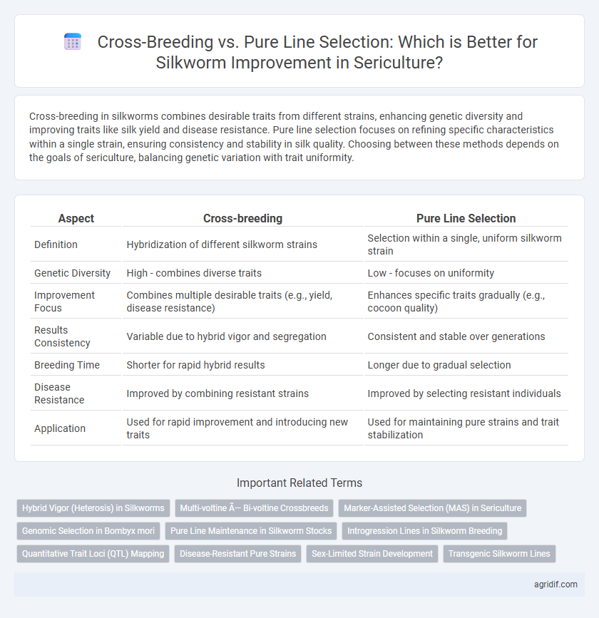 Cross-Breeding vs. Pure Line Selection: Which is Better for Silkworm Improvement in Sericulture?