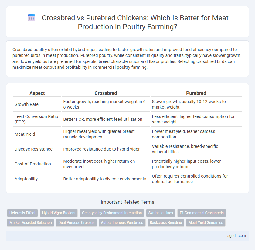 Crossbred vs Purebred Chickens: Which Is Better for Meat Production in Poultry Farming?
