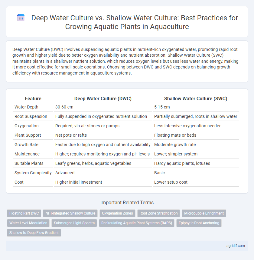 Deep Water Culture vs. Shallow Water Culture: Best Practices for Growing Aquatic Plants in Aquaculture