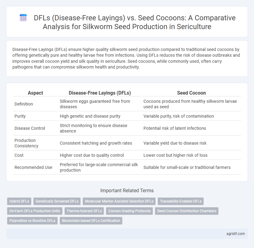 DFLs (Disease-Free Layings) vs. Seed Cocoons: A Comparative Analysis for Silkworm Seed Production in Sericulture