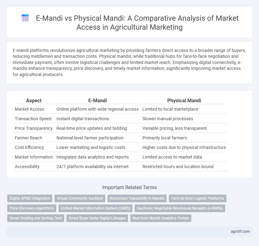 E-Mandi vs Physical Mandi: A Comparative Analysis of Market Access in Agricultural Marketing